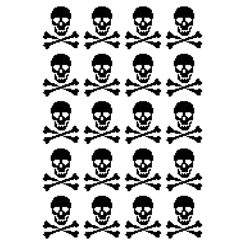 pixelated skulls pattern