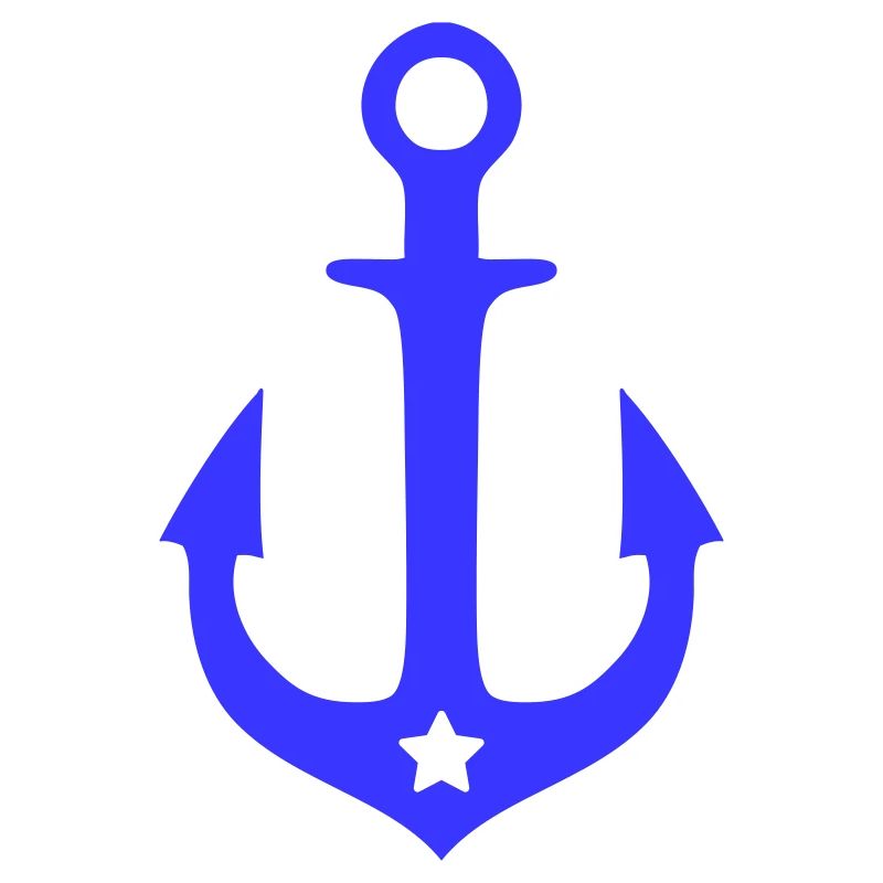 North Anchor with Star – Blue