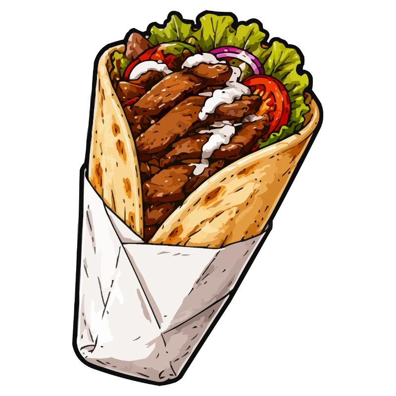 Knuspriges Hähnchen Burrito Wrap