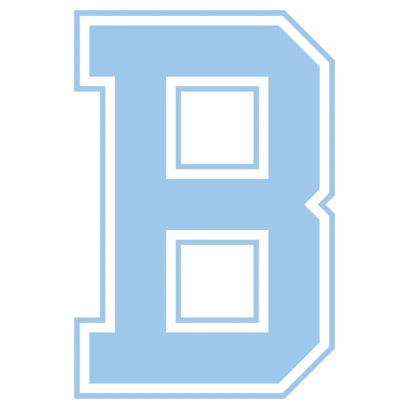 Monogram Light Blue Varsity College Initial B