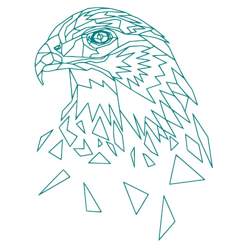 Eagle geometric eagle head animal