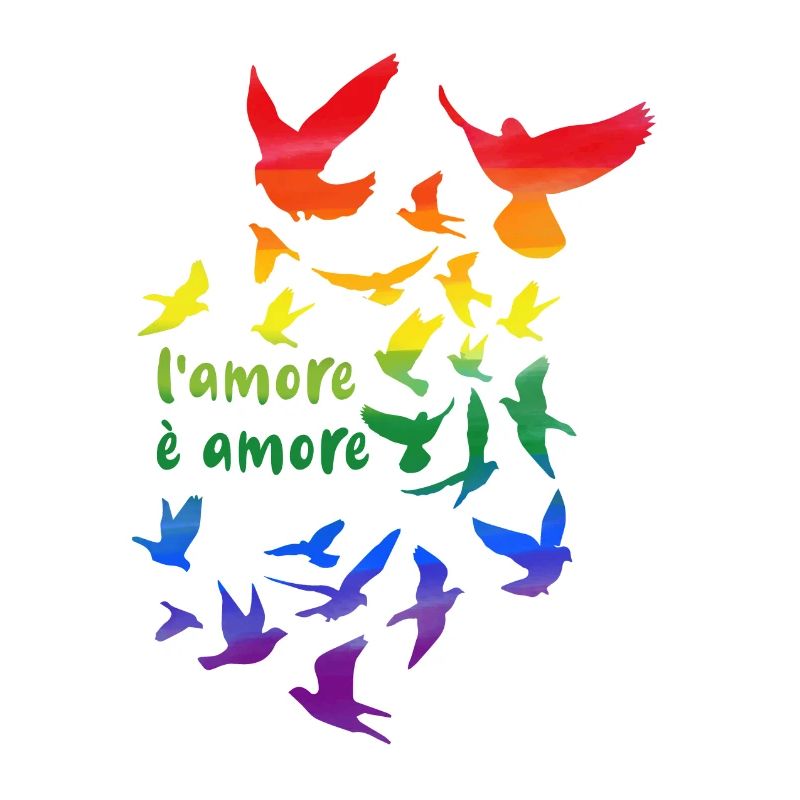 l amore è amore, sourd, sourd, graffiti, arc-en-ciel