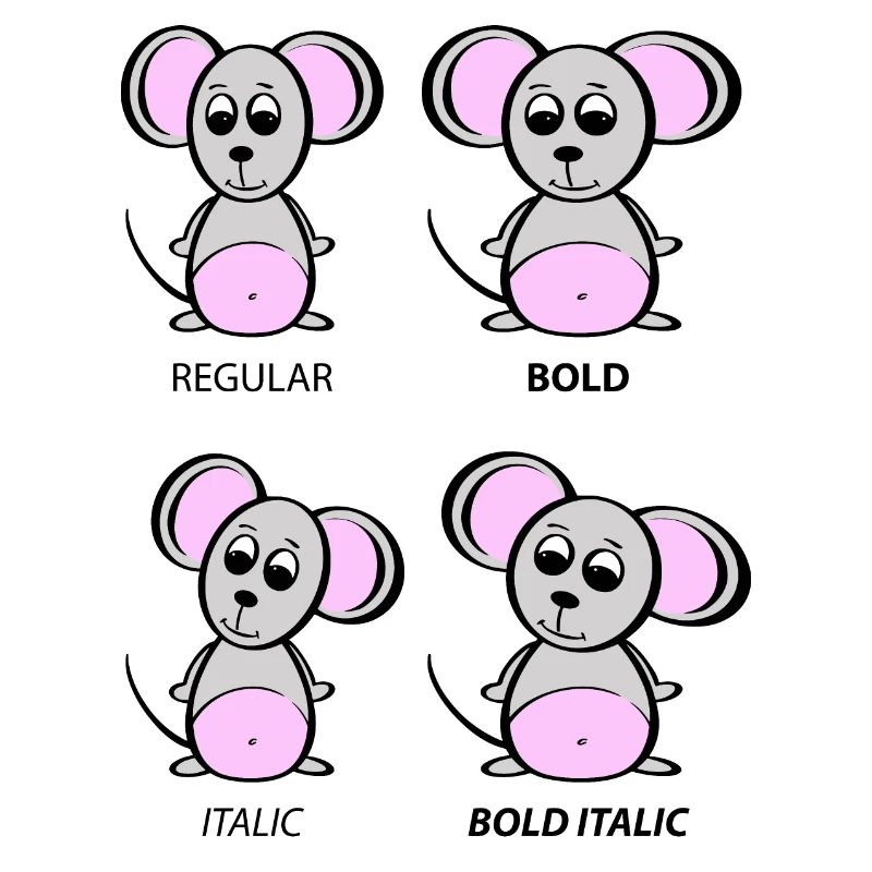 Graphic Designer Mouse - Explication de la typographie