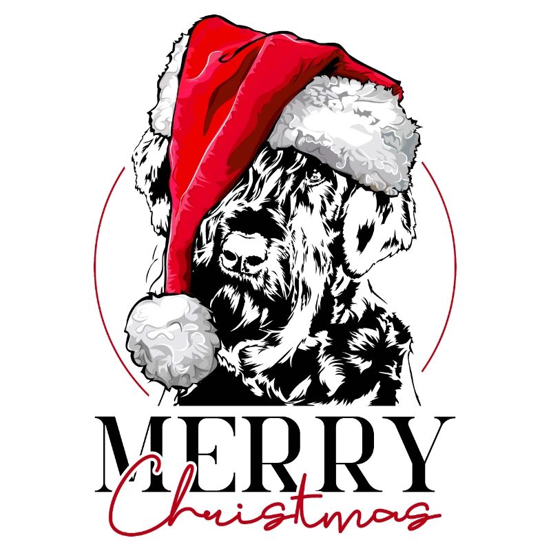 Père Noël GÉANT SCHNAUZER Joyeux Noël Wilsigns