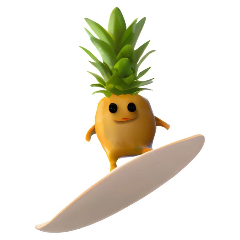 Surfende Ananas