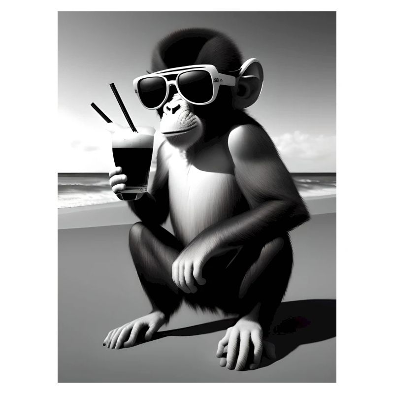 Cool beach monkey