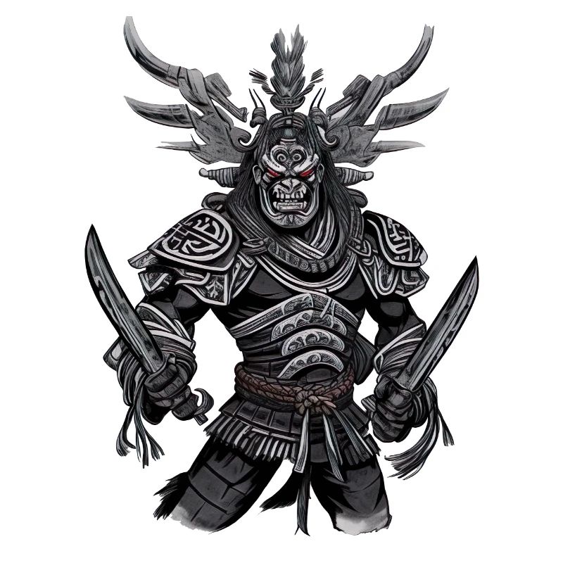 Japan Japanischer Samurai Krieger Oni Dämon