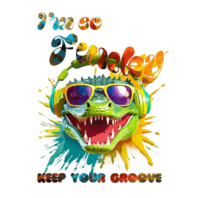 Ich bin so funky. Behalte deinen Groove. Krokodil