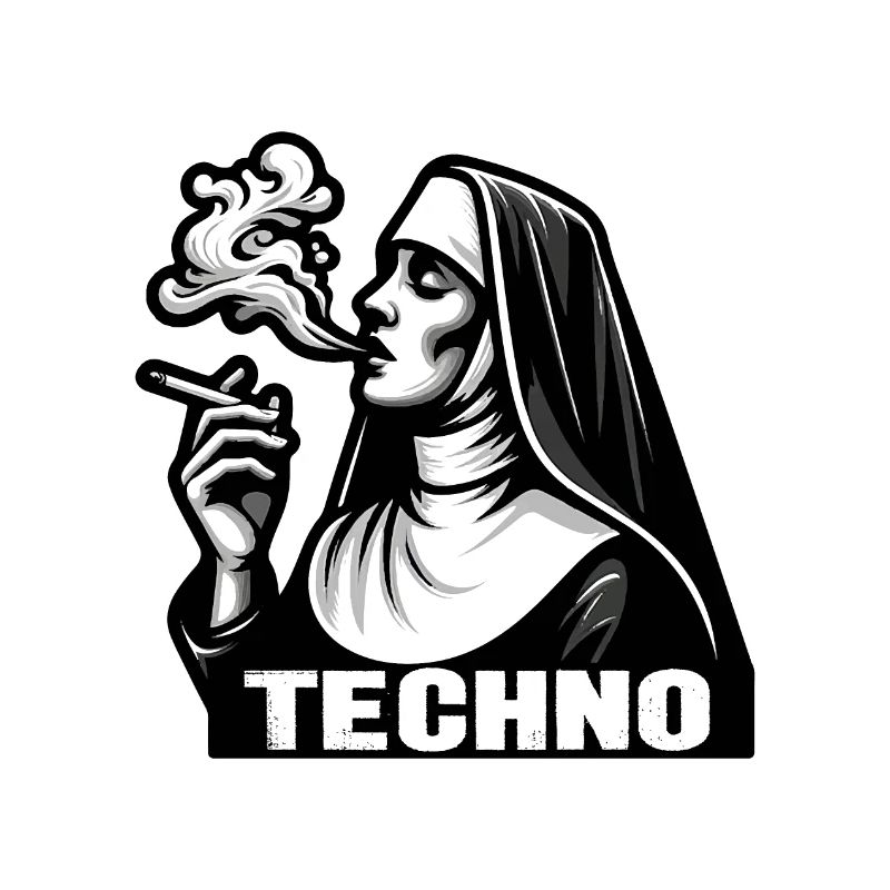 Renaissance Beats: Smoking Nun Techno Tee