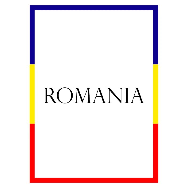 Roumanie Roumanie Lettrage de déclaration avec drapeau