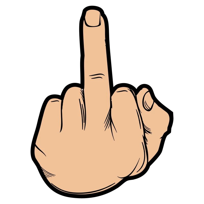 Hand middle finger