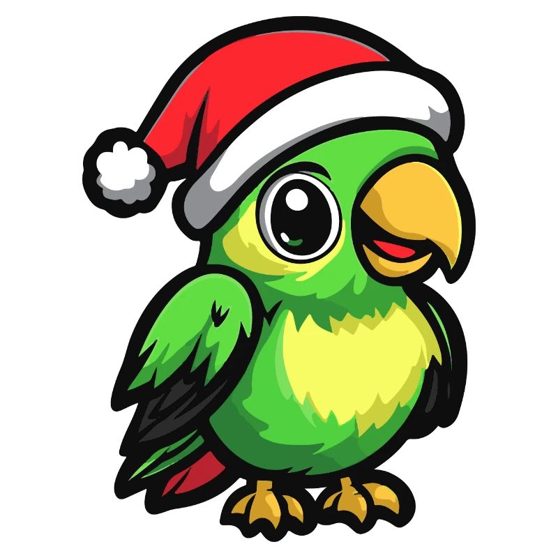 Perroquet Noël mignon