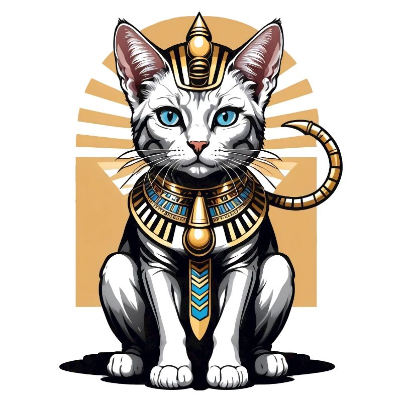 Chat Pharaon Chat Égypte Pyramide Cadeau