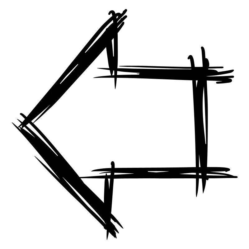 Arrow, right left, symbol / icon hand drawn