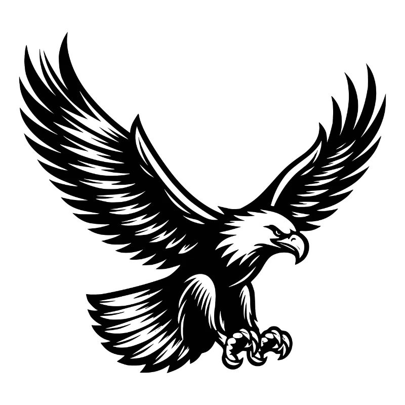 Majestic eagle ready to attack