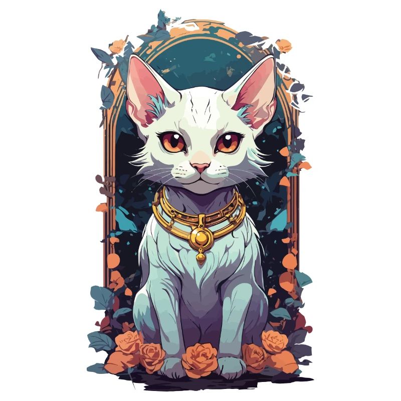 Cute Goth Cat Aesthetic Design