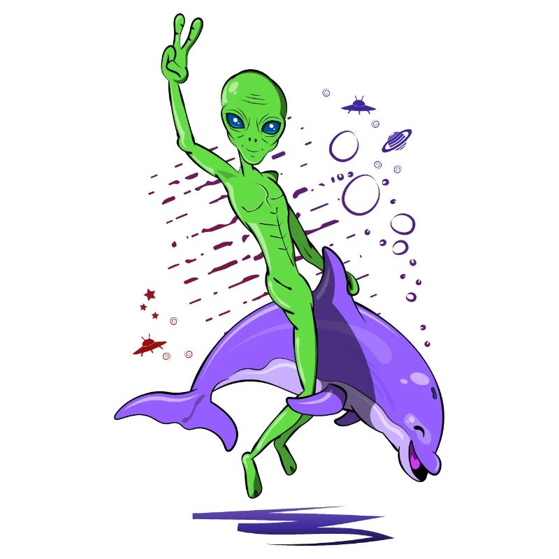 Alien attack with dolphin
