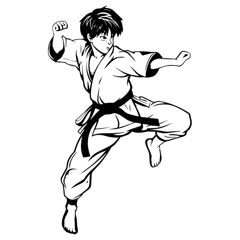Dessin de karaté garçon