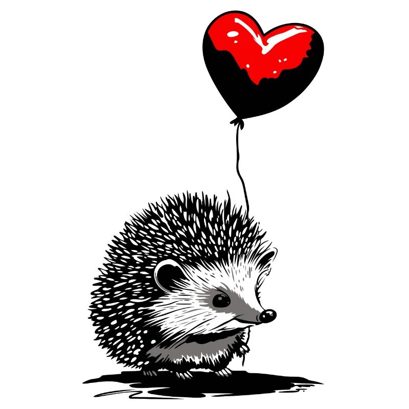 Igel mit Herz Luftballon - Heartful Creatures