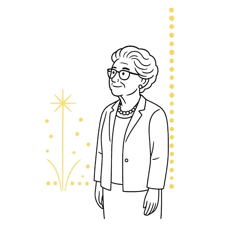 Mamie dans le feu d’artifice