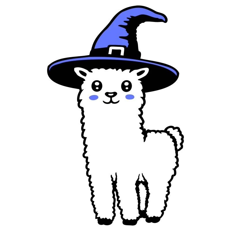 Cute Alpaca Llama Witch Hat Halloween Costume
