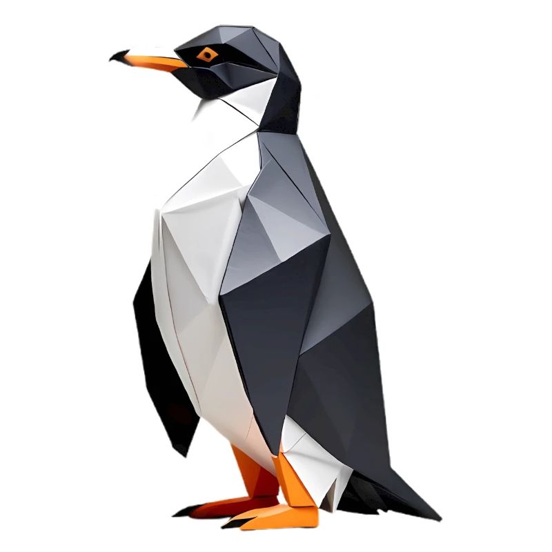 Polygon Penguin: Geometric Elegance