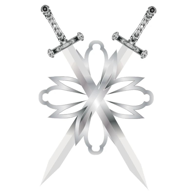 Deux épées ornées d’argent