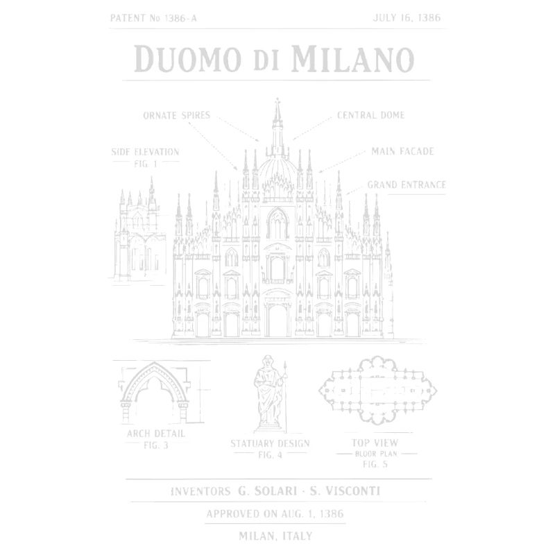 Illustration du plan du Milano Duomo