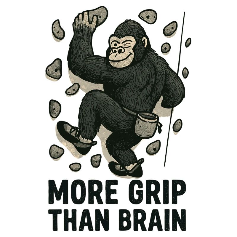 Plus de prise que de cerveau – Bloc de gorille
