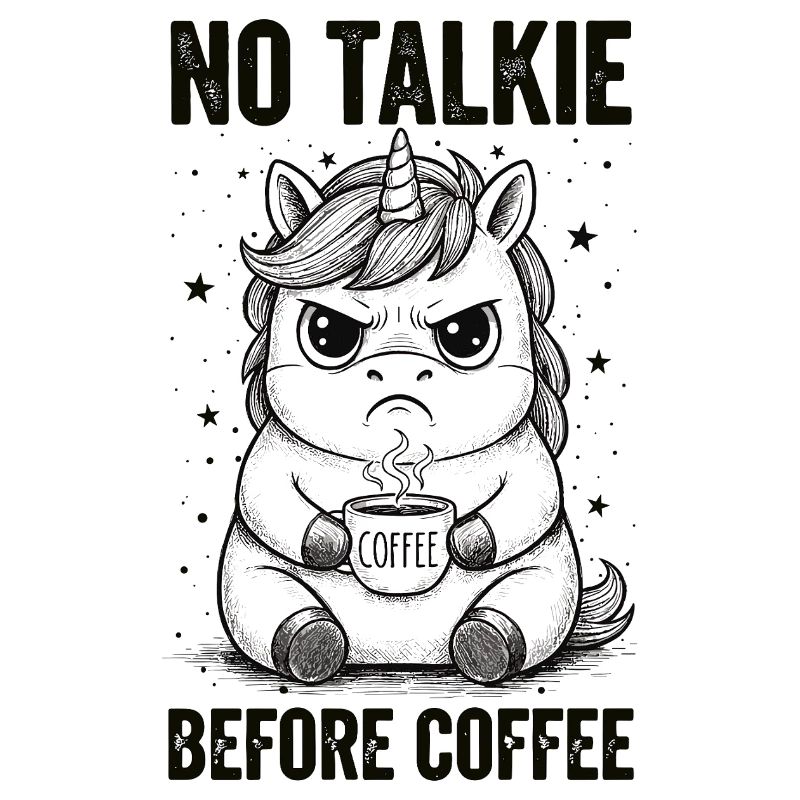 Pas de conversation devant une licorne amoureuse du café