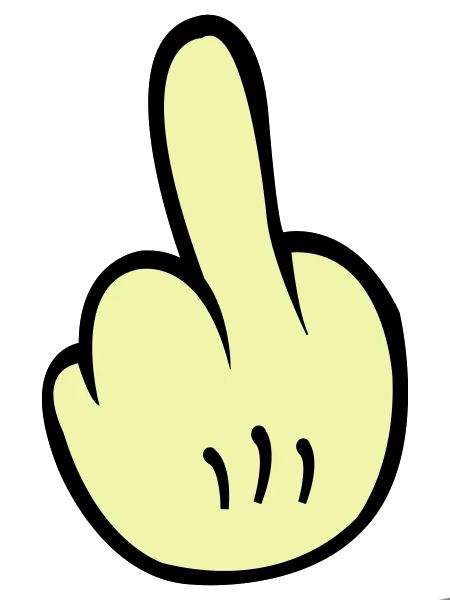 Mittelfinger Comic