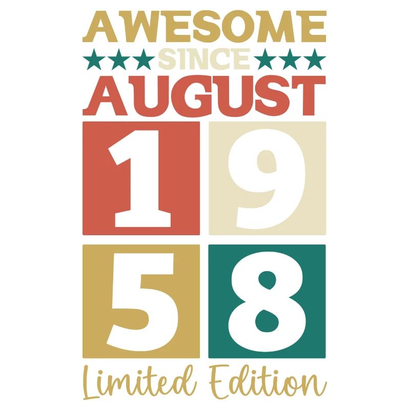 Awesome since August 1958 64. Geburtstag Geschenk