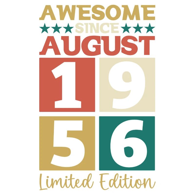 Awesome since August 1956 66. Geburtstag Geschenk