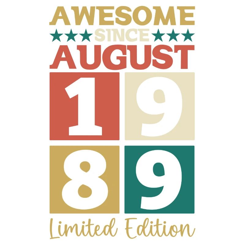 Awesome since August 1989 33. Geburtstag Geschenk