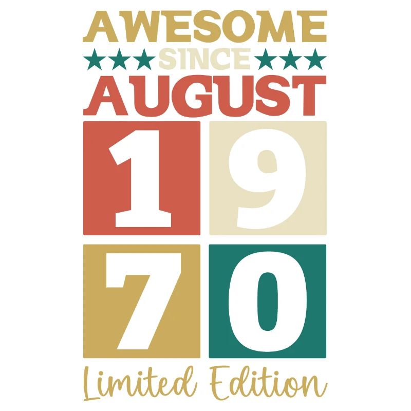 Awesome since August 1970 52. Geburtstag Geschenk