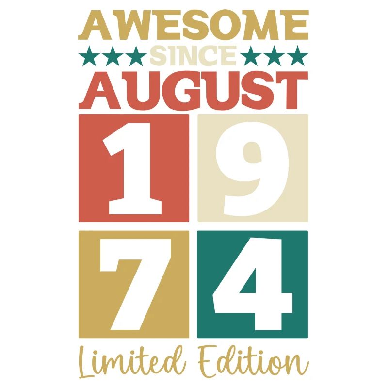 Awesome since August 1974 48. Geburtstag Geschenk