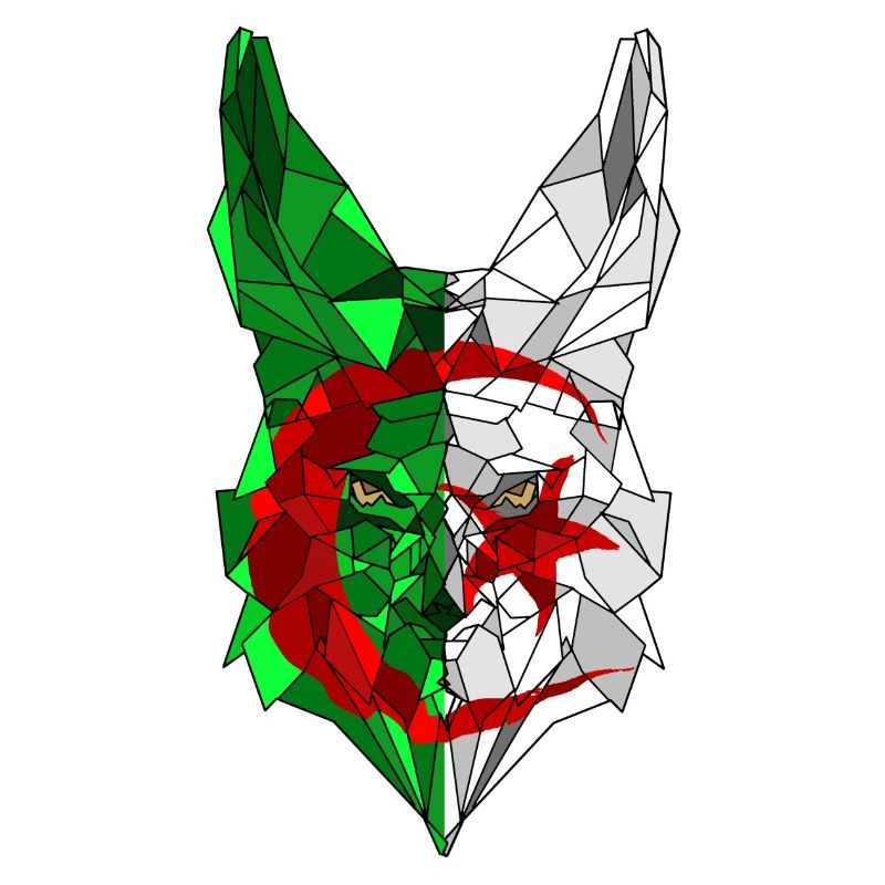 Fennec et drapeau de l'Algérie en polysphère 3