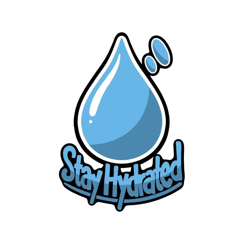 Restez hydraté! Conception d’illustration d’eau potable