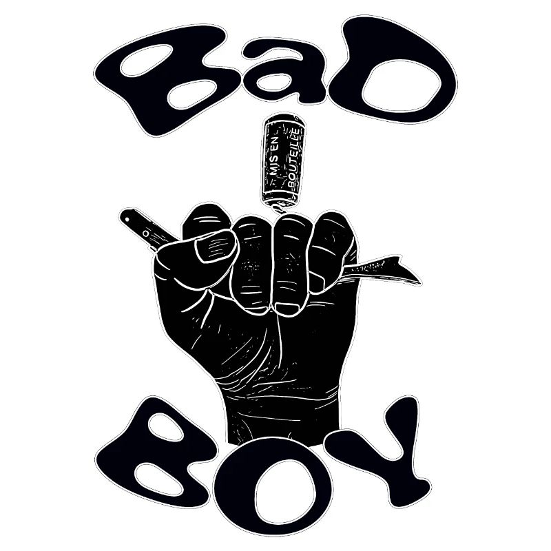 Bad boy with a black hand