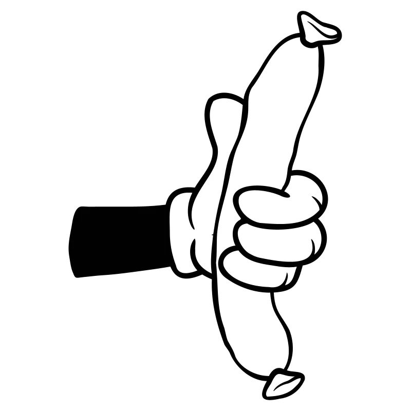 Sausage Comic Hand BBQ