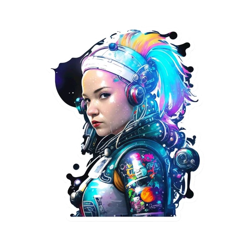 Astronaute de l’espace arc-en-ciel de la voie lactée