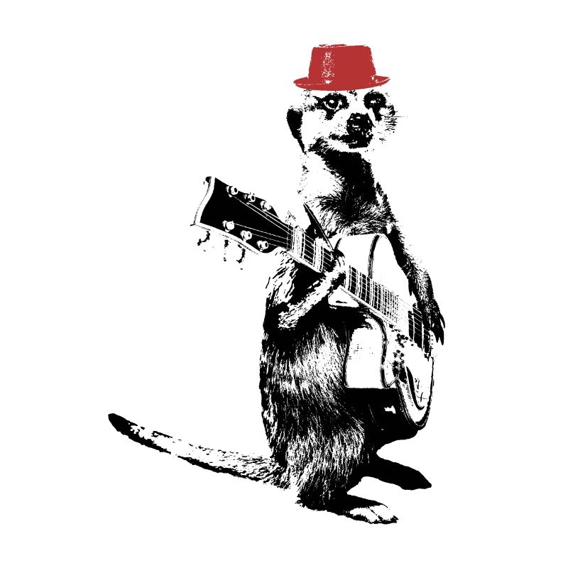 Suricate Guitariste Red Hat