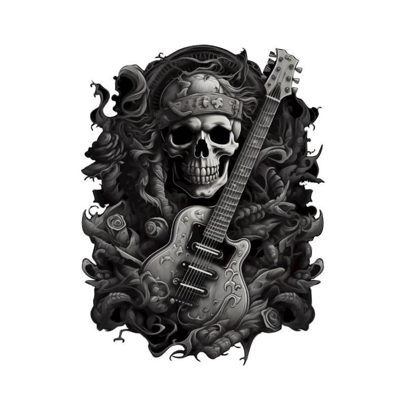 Squelette guitariste
