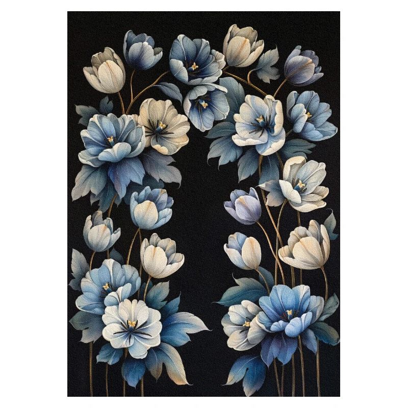 Affiche Fleurs Bleues 5