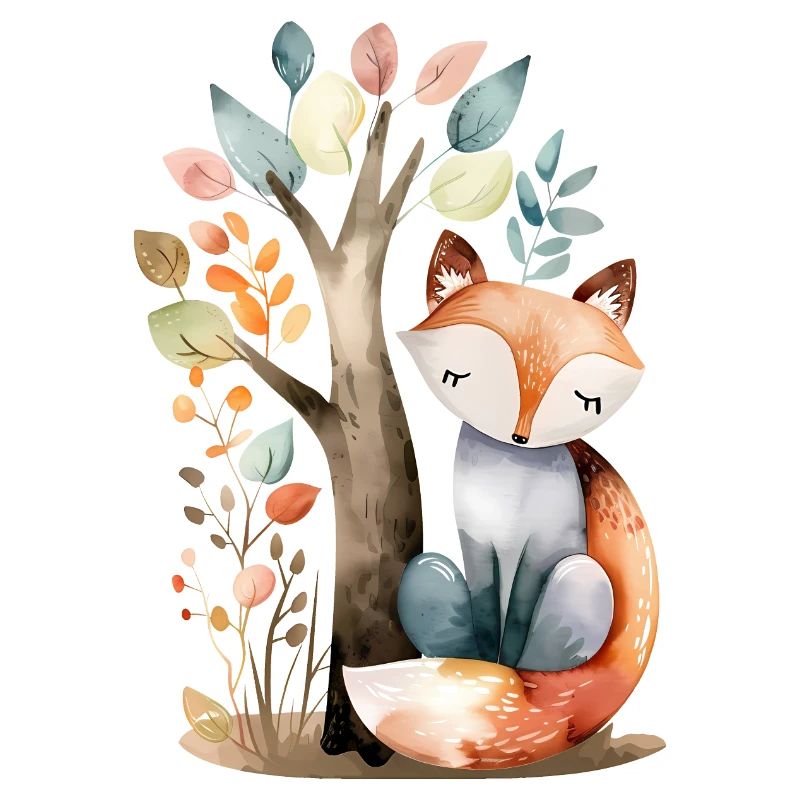 Cute Fox Under Tree