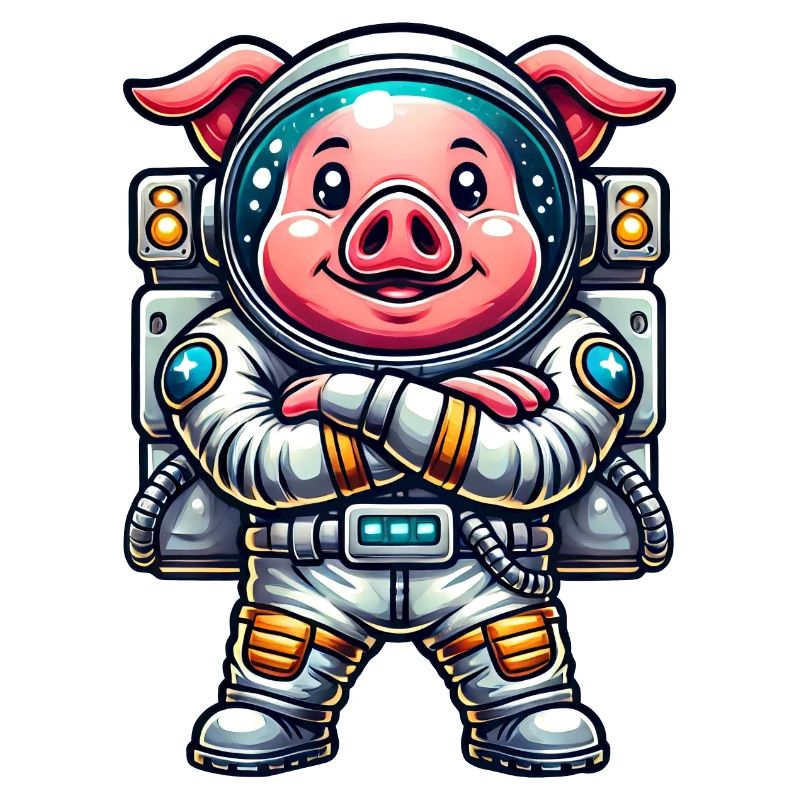 Astronaute Cochon Cosmonaute de l’univers de l’espace