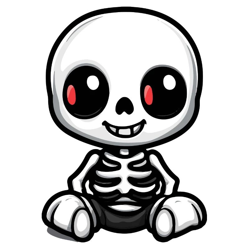 Skeleton Cute Halloween Comic