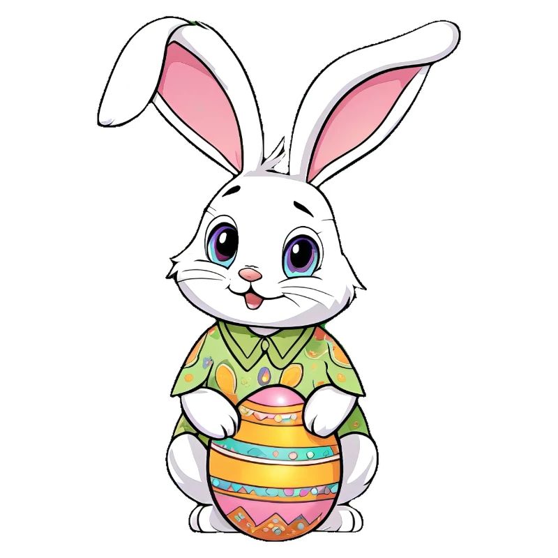 Easter bunny with Easter eggs
