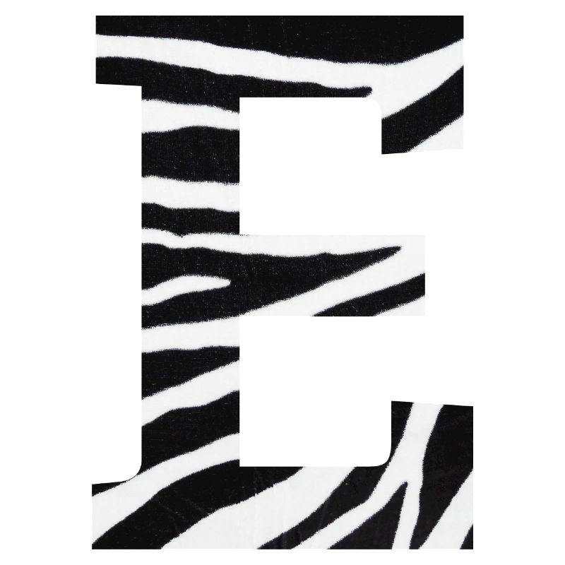 Letter e zebra