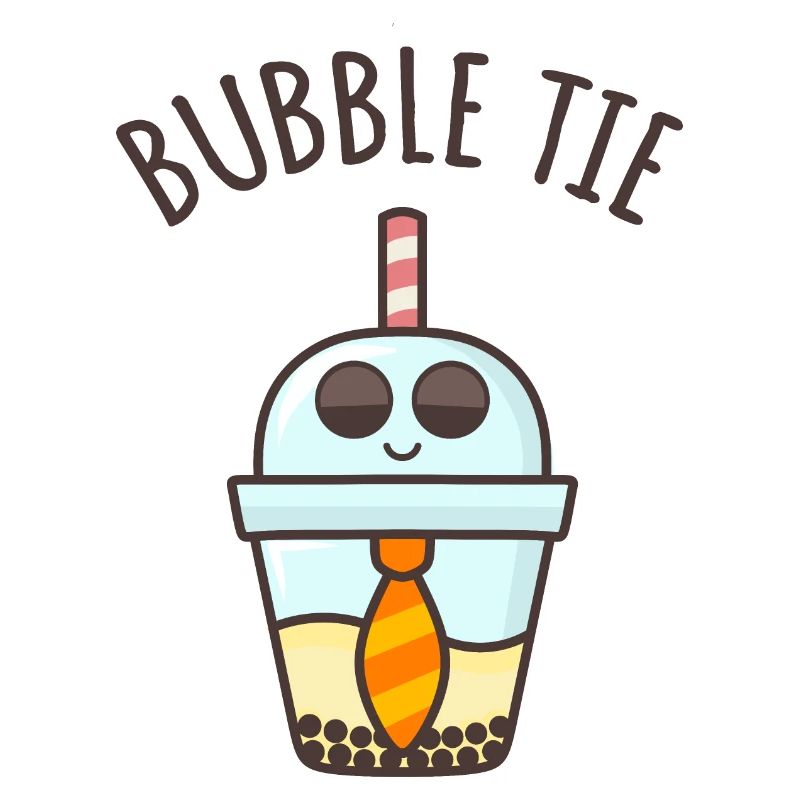 Bubble Tie, Bubble Tea + Tie Pun